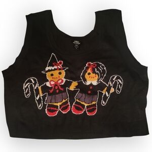 Social Collision Goth Gingerbread Womens Knit Tank Top Plus Size Size 4